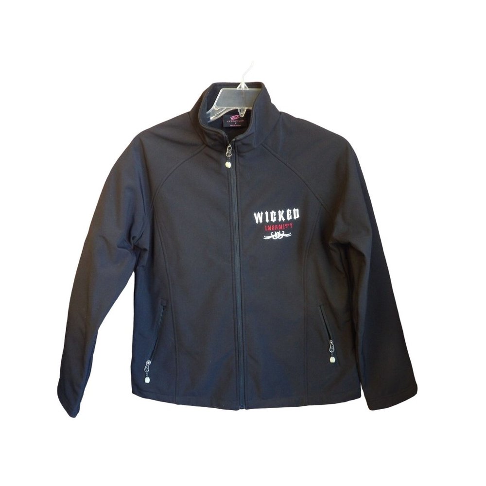 Ultraclub Custom Embroidered Black All Weather Jacket‎ Sz L